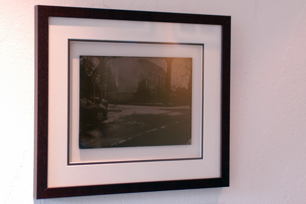 I just had to take a photo of my work ;-) but you can see the way it's framed