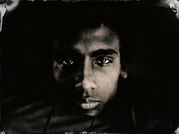 Minos-small 18 x 24 Black Glass Ambrotype