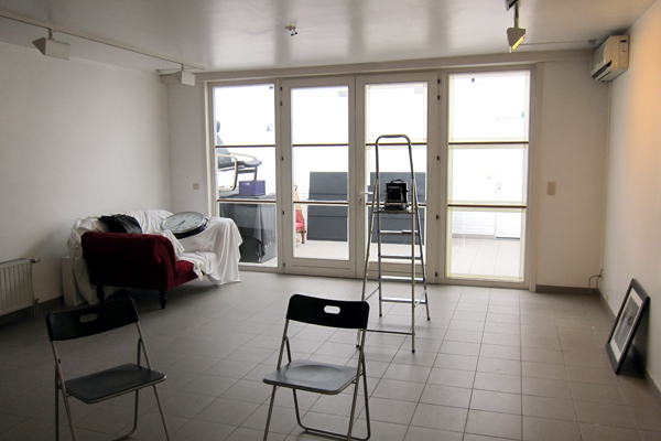 Galerie Zebra - in the middle of the exhibition space-in-the-making