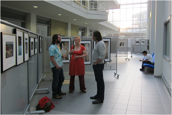 Behind the people my work